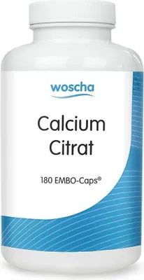 Produktbild von Woscha Calcium Citrat – 180 EMBO-Caps