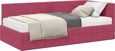 Obrázek produktu pro Rohový rám postele s matrací s čelo 2 pcs Zelená samet
