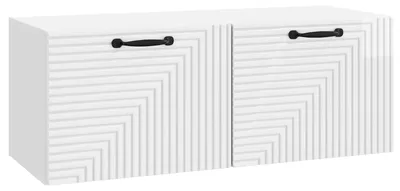 Image de Meuble TV mural Montage mural Blanc brillant 78,5 x 31 x 30 cm