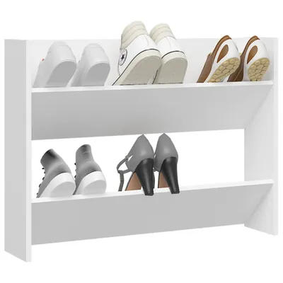 Produktbild von （Robust Möbel） Wand-Schuhschrank Weiß 80x18x60cm Holzwerkstoff - CL530971 - Schuhregale