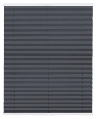 Produktbild von Lichtblick Plissee Klemmfix, ohne Bohren, verspannt, Verdunkelung - Anthrazit Anthrazit 50 cm x 210 cm (B x L)