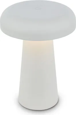 Produktbild von Briloner LED Tischlampe Kabellos Ø12x17cm 2,6W 140lm 3000K Warmweiß Dimmbar Lichtgrau - Tischleuchte Wohnzimmer Schlafzimmer Balkon