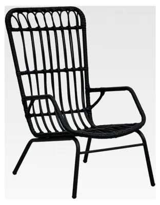 Produktbild von Gartenstuhl aus Polyrattan schwarz