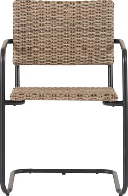 Image de Camille chaise de jardin polyrattan noir, naturel.