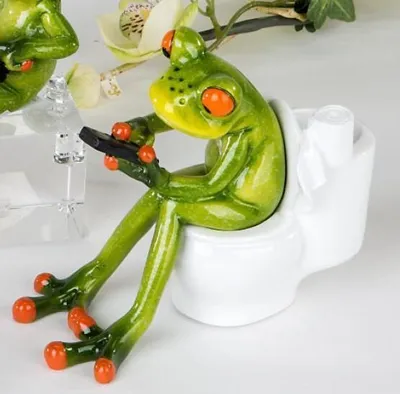 Produktbild von Formano lustige Frösche Figur Frosch auf Toilette Poly 13 cm WC