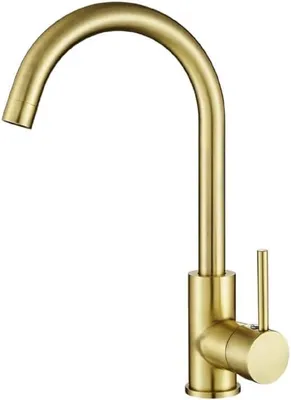 Produktbild von GURARI 5523-G, Küchenarmatur Messingarmatur, 45-Grad, Gold Design
