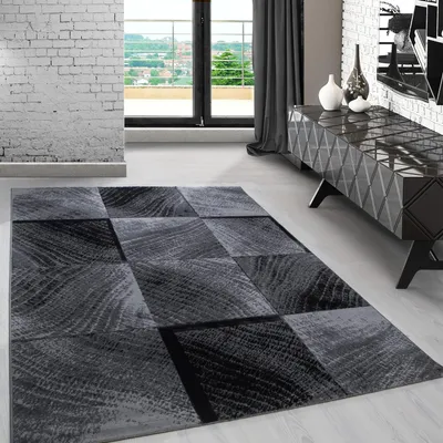 Produktbild von Carpetsale24 Modern Designer Teppich Wohnzimmer Trendmuster, Kurzflor Teppich Rechteckig Weich und Pflegeleicht, Grösse: 200x290 cm