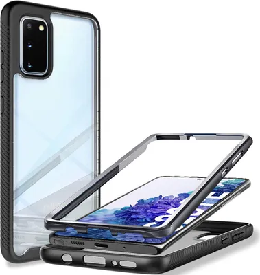 Image de Samsung Galaxy S20 FE Housse, LaimTop 360° protection circulaire avec film de protection d'écran, double couche claire dos TPU robuste Bumper antichoc anti-dérapant Housse pour Samsung Galaxy S20 Fan Edition Noir