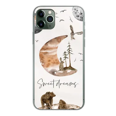 Produktbild von MuchoWow® Handyhülle Schutzhülle Hülle für iPhone 11 Pro Max Zitate - Kinder - Sprichwörter - Süße Träume - Jungen - Mädchen - Kinder Silikon Softcase Handy Hülle - Schutz