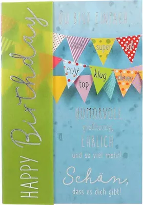 Produktbild von 1 xGeburtstagskarte1x7/Happy Birthday Du bist einfach cool