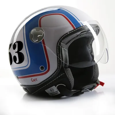 Obrázek produktu pro CMX Jethelm - Rollerhelm Fifty Three (53) Weiß, Blau, Rot "S"