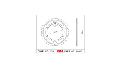 Produktbild von Rk Kettenrad 530 40z Stahl silber