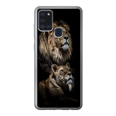 Produktbild von MuchoWow® Handyhülle Schutzhülle Hülle für Samsung Galaxy A21s Löwe - Löwin - Porträt Silikon Softcase Handy Hülle - Hartschale