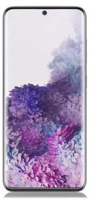 A smartphone with a colorful abstract wallpaper displayed on its screen.