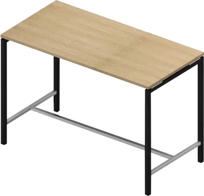 Produktbild von Quadrifoglio Stehtisch Creo eiche rechteckig, 4-Fuß-Gestell grau, 160,0 x 80,0 x 107,0 cm