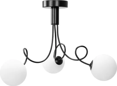 Produktbild von tooLight Kronleuchter App1154-3Cp Schwarz Metall Glas Kugeln G9 3-Punkt-Licht