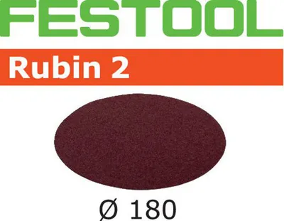 Produktbild von Festool 50x Rubin Schleifscheiben STF D180/0 P180 RU2/50 - 499131