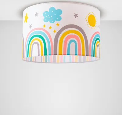 Produktbild von Kinderlampe Lampe Babyzimmer Regenbogen Sterne Stehlampe Tischlampe Deckenlampe