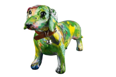 Produktbild von Gilde Dackel "Street Art" stehend Kunstharz mehrfarbig 37397