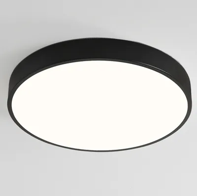Produktbild von Style home 24W LED Deckenleuchte Deckenlampe Ultraslim Ø30x4cm, moderne runde Leuchte für Wohnzimmer Schlafzimmer Küche Büro Diele Flur (Schwarz)
