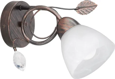 Produktbild von Wandlampe, Alabasterglas, rostfarben, E14, H 21,5 cm
