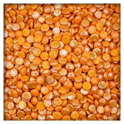 Produktbild von 1 kg opake Glasnuggets Glassteine Muggelsteine Mosaiksteine 17-19 mm Orange