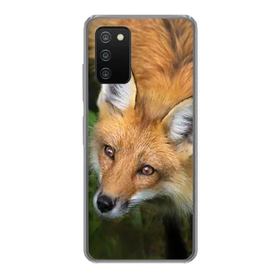 Produktbild von MuchoWow® Handyhülle Schutzhülle Hülle für Samsung Galaxy A03s Fuchs - Grün - Orange Silikon Softcase Handy Hülle - Schutz