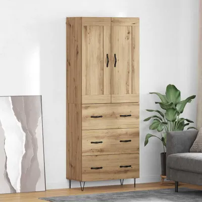 Immagine prodotto di vidaXL Credenza rovere artigianale 69,5 x 34 x 180 cm Materiale a base di legno