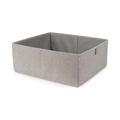 Produktbild von Kompaktor-Aufbewahrungsbox Oxford 36 × 42 × 16,5 cm, Polyester, grau-beige