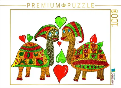 Produktbild von CALVENDO Puzzle Verliebte Schildkröten | 1000 Teile Lege-Größe 64x48cm Foto-Puzzle für glückliche Stunden