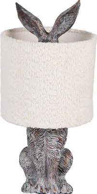 Zdjęcie produktu dla Clayre & Eef Lampa stołowa Królik Ø 20x43 cm Brązowo-beżowy Plastik