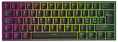 Image de Clavier de jeu mécanique - Format compact 60% - Connexion USB-C - Plastique noir