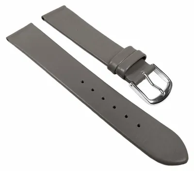 Produktbild von Eulit Dolly Uhrenarmband Kalbleder grau seidenmatt rembordiert, Stegbreite:20mm