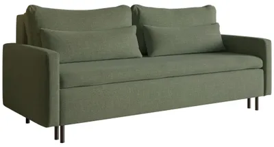 Produktbild von Selsey Umpro – 3-Sitzer Sofa mit Schlaffunktion und Bettkasten, Chenille, Dunkelgrün