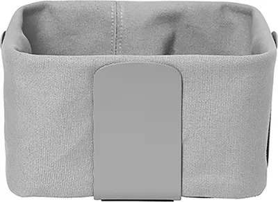 Immagine prodotto di Blomus cestino per il pane Desa S, borsa in tessuto con struttura in acciaio, contenitore per il pane, acciaio verniciato a polvere, cotone, pelle di squalo, 20 x 20 cm, 64204