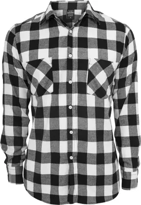 Produktbild von Urban Classics Herren Checked Flanell Karohemd, Größe: S; Farbe: Black/White