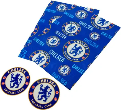 Produktbild von Chelsea FC - Aufschrift - Geschenkpapier TA11785 (Einheitsgröße) (Blau)