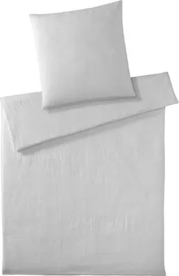 Produktbild von elegante Musselin-Bettwäsche-Garnitur Smooth Farbe stein Größe 155x200+80x80