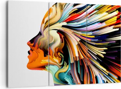 Produktbild von Bild auf Leinwand - Leinwandbild - Effekte Expressionismus Mädchen Fantasie - 105x70cm - Wand Bild - Wanddeko - Leinwanddruck - Bilder - Kunstdruck - Leinwand bilder - Wandkunst - CE105x70-3083