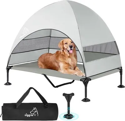 Produktbild von Hundebett für Hunde - Außenliege - Verstellbare, antislip-befreite Pfoten - XL - Grau