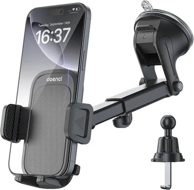 Image de Support de téléphone pour ventilation automobile, avec clip à crochet, universel