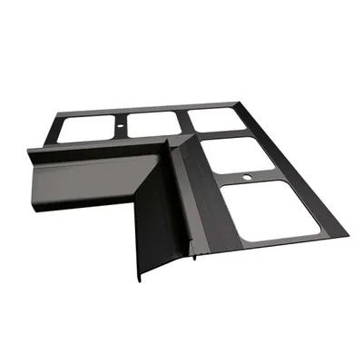 Immagine prodotto di Profilo di gronda in alluminio Renoplast K30 pavimento in Vetroceramica, angolo interno 90°, grafite