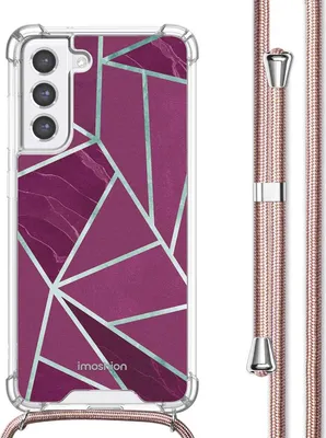Immagine prodotto di Custodia di design imoshion con cinturino Samsung Galaxy S21 FE - Bordeaux Graphic