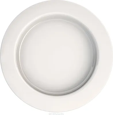 Produktbild von Ornamin Großer Teller mit Kipp-Trick, Durchmesser 27 cm Weiß