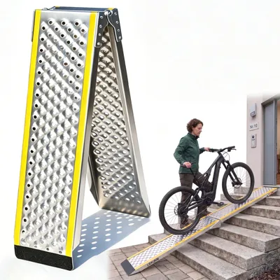 Obrázek produktu pro Nájezdová rampa pro motocykl - Skládací hliník - 200 cm - Nosnost 300 kg