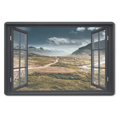 Produktbild von MuchoWow® Mauspad Mousepad Aussicht - Weg - Berg 27x18 cm - Mousepads - Maus Mat - Pad - Mausunterlage - Büroartikel - Desk Matten