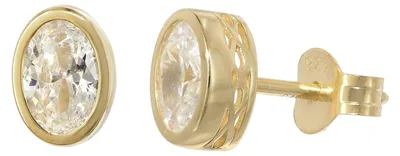 Produktbild von trendor Damen-Ohrringe Ohrstecker 925 Silber Vergoldet mit Zirkonia 21880