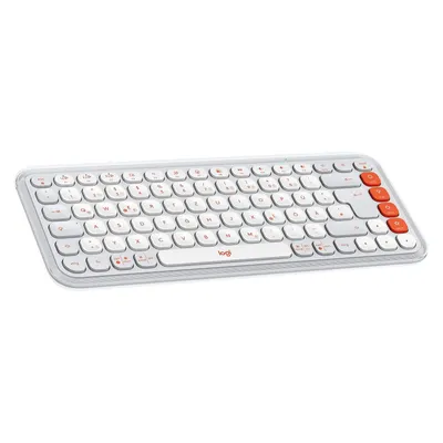 Produktbild von Logitech POP ICON KEYS, Mini, Kabellos, Bluetooth, Scherenschalter, QWERTZ, Weiß