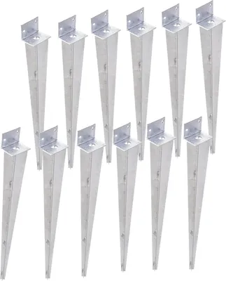 Produktbild von Set Einschlag-Bodenhülse L 40 x 500 mm Pfostenträger Einschlaghülse Feuerverzink 12 Stück