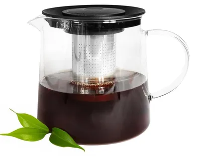 Produktbild von Teekanne, 1,2 Liter, aus Edelstahl mit Borosilikatglas und Teesieb